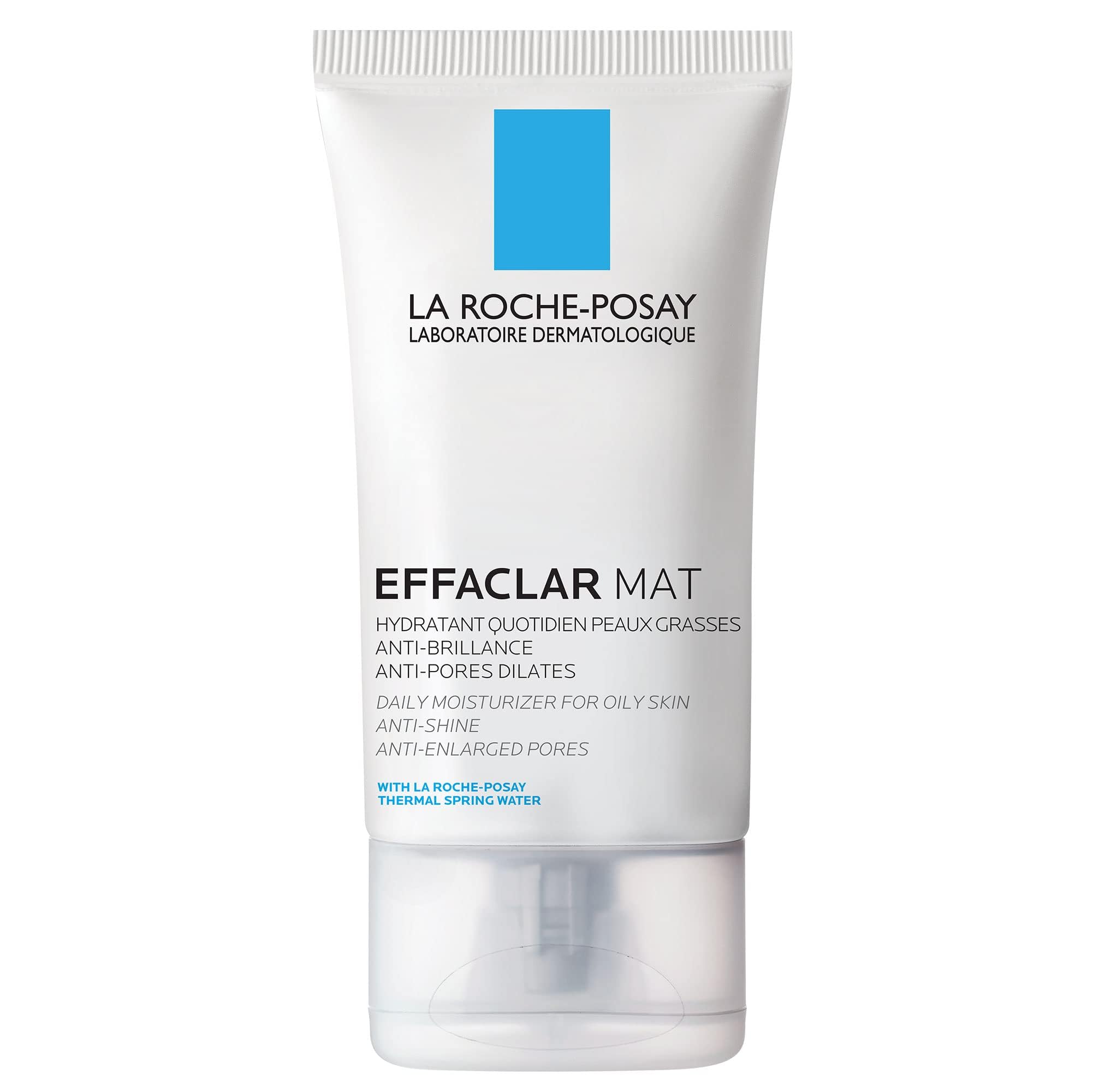 La Roche-Posay Effaclar Mat, Daily Moisturizer For Oily Skin, Visibly Reduces The Look Of Pores, Oil-Free Mattifying Moisturizer, Smooths Skin Texture, Non-Comedogenic & Dermatologist Tested
